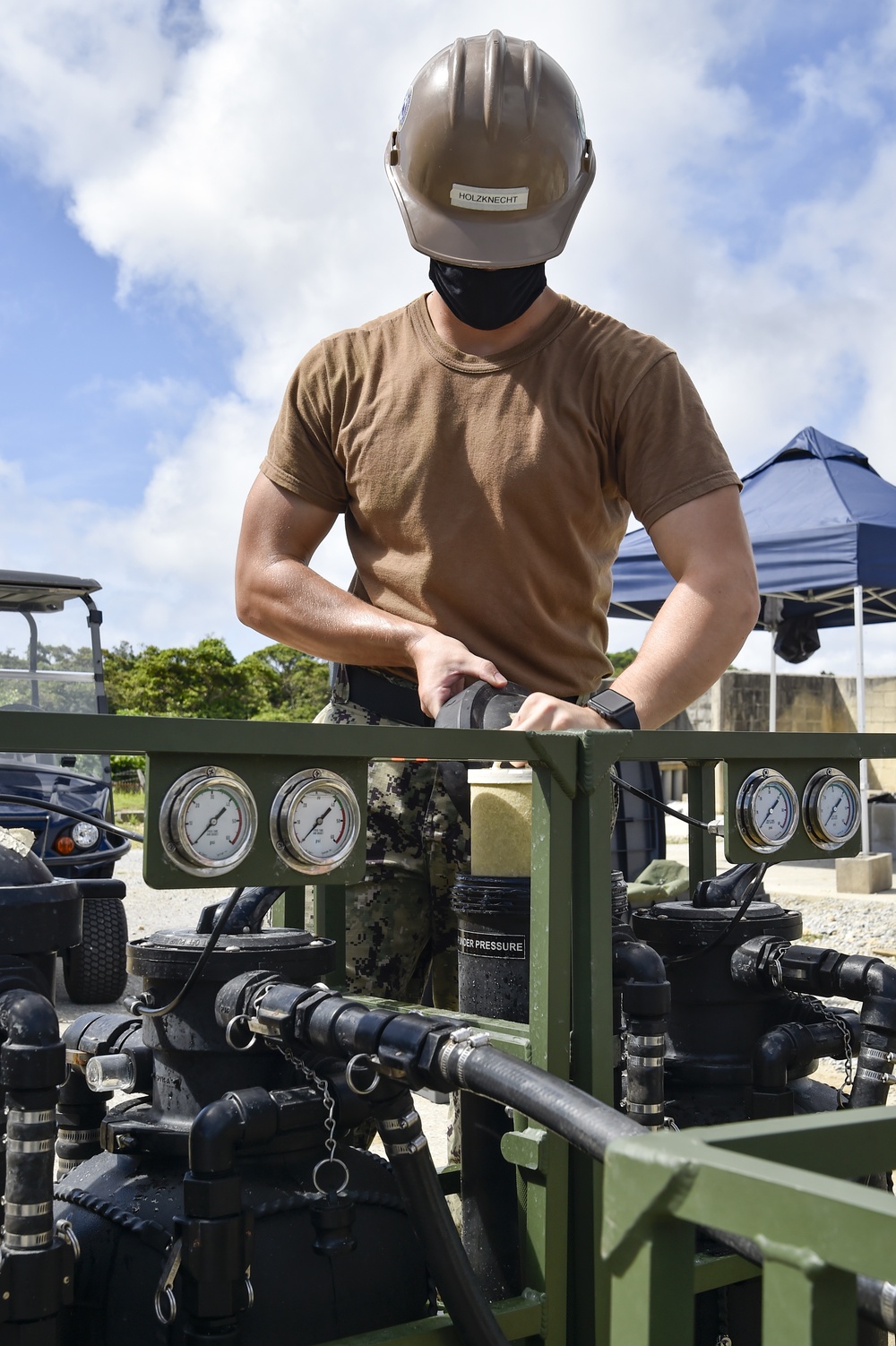 US Navy Seabees assigned to NMCB-5 support Exercise Noble Union