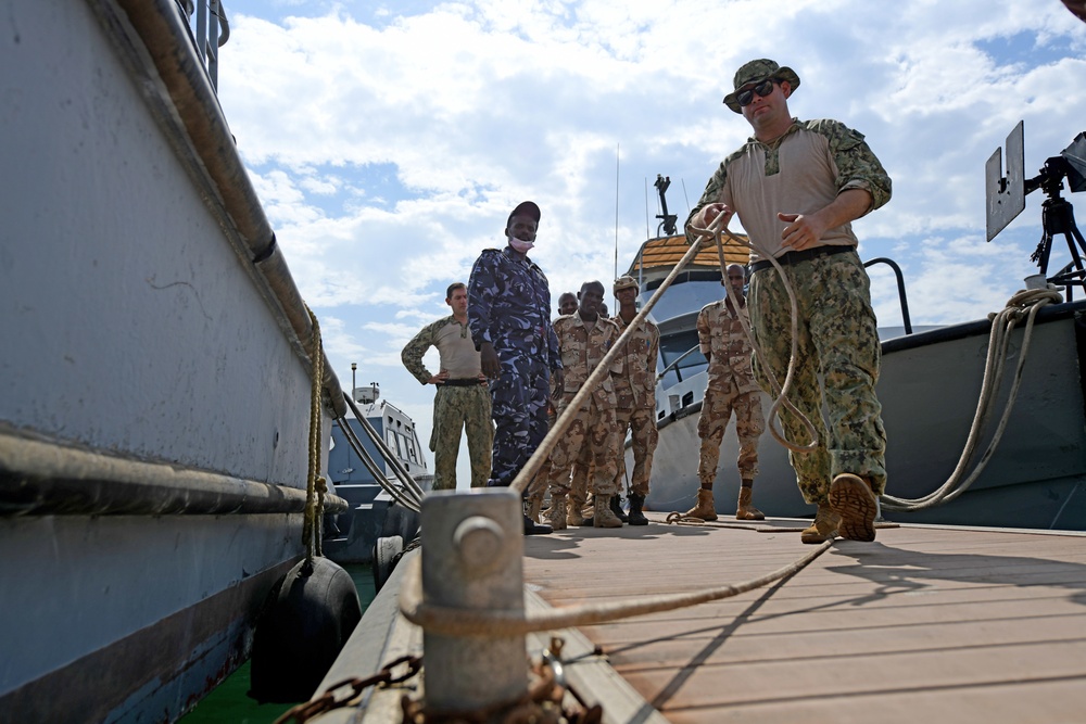 U.S. Navy MSRON 11 Trains Djiboutian Navy Recruits