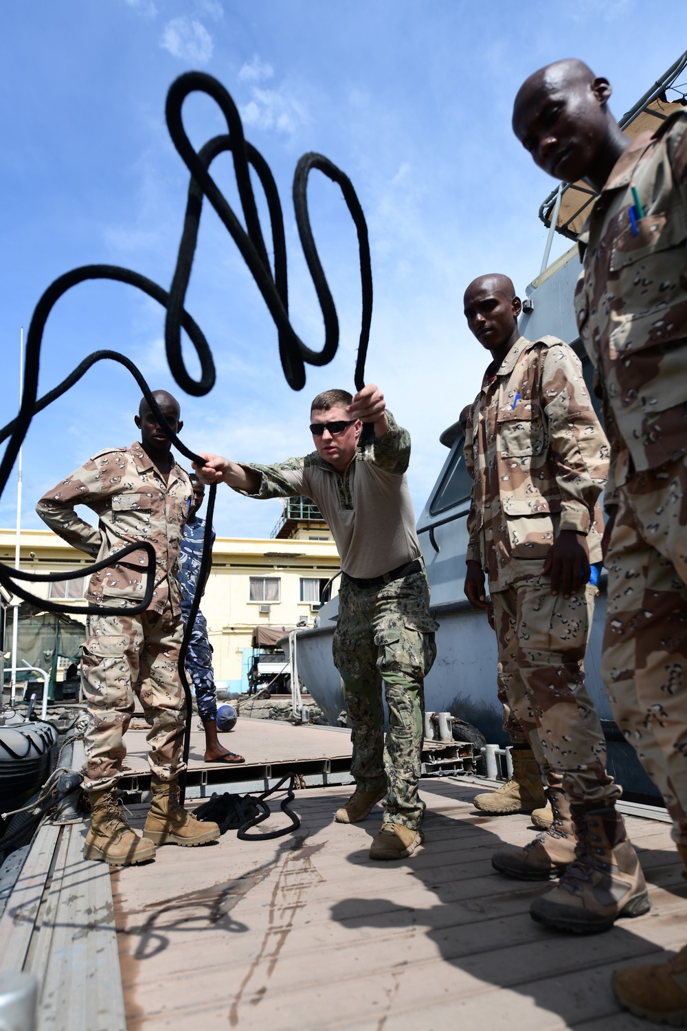 U.S. Navy MSRON 11 Trains Djiboutian Navy Recruits