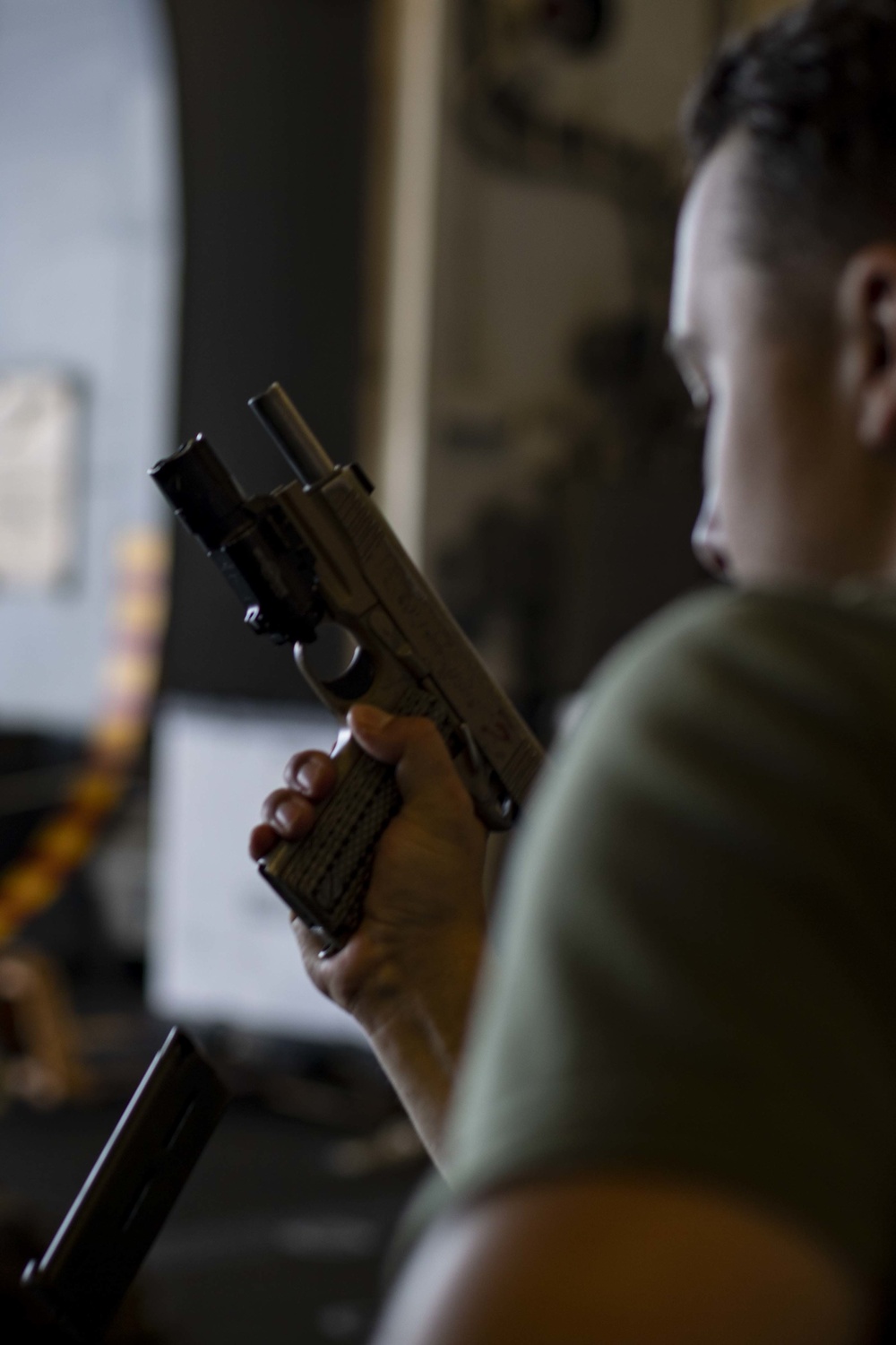 Speed reload drills aboard USS Essex