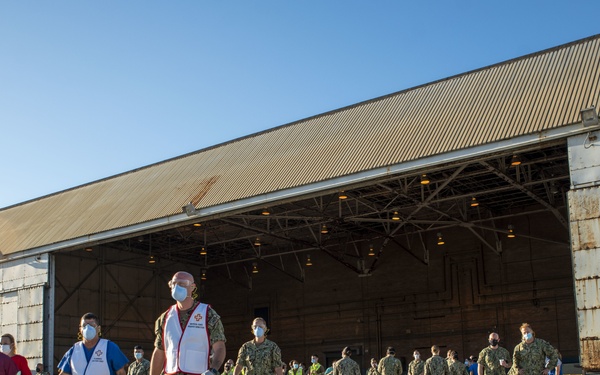Afghanistan Evacuees arrive at NAVSTA Rota