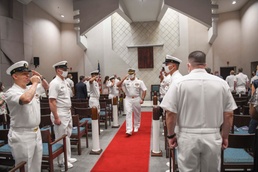 Forward Deployed Regional Maintenance Center Holds Change of Command Ceremony