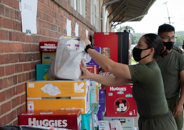 Marines and Civilians donate to Afghan Families
