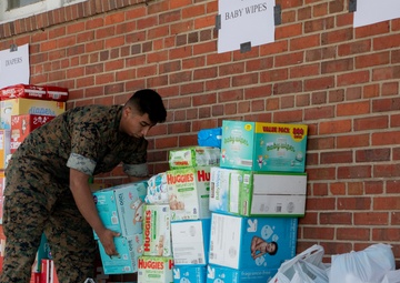 Marines and Civilians donate to Afghan Families