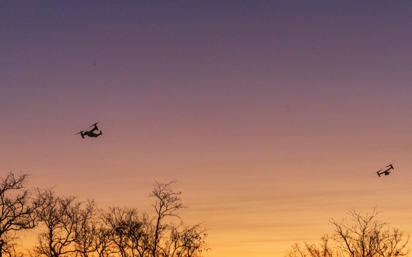 MV-22B Ospreys provide air transport during Exercise Koolendong