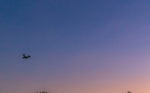 MV-22B Ospreys provide air transport during Exercise Koolendong