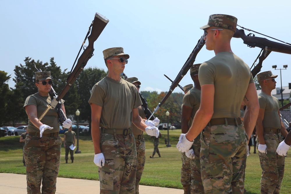 U.S. Air Force Honor Guard Drill hosted the U.S. Army Drill Team for a training and relationship-building event