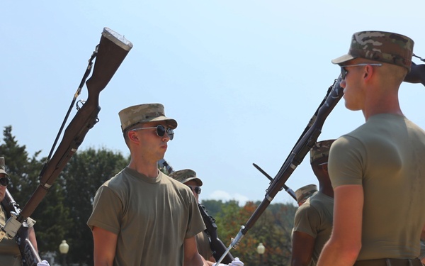 U.S. Air Force Honor Guard Drill hosted the U.S. Army Drill Team for a training and relationship-building event