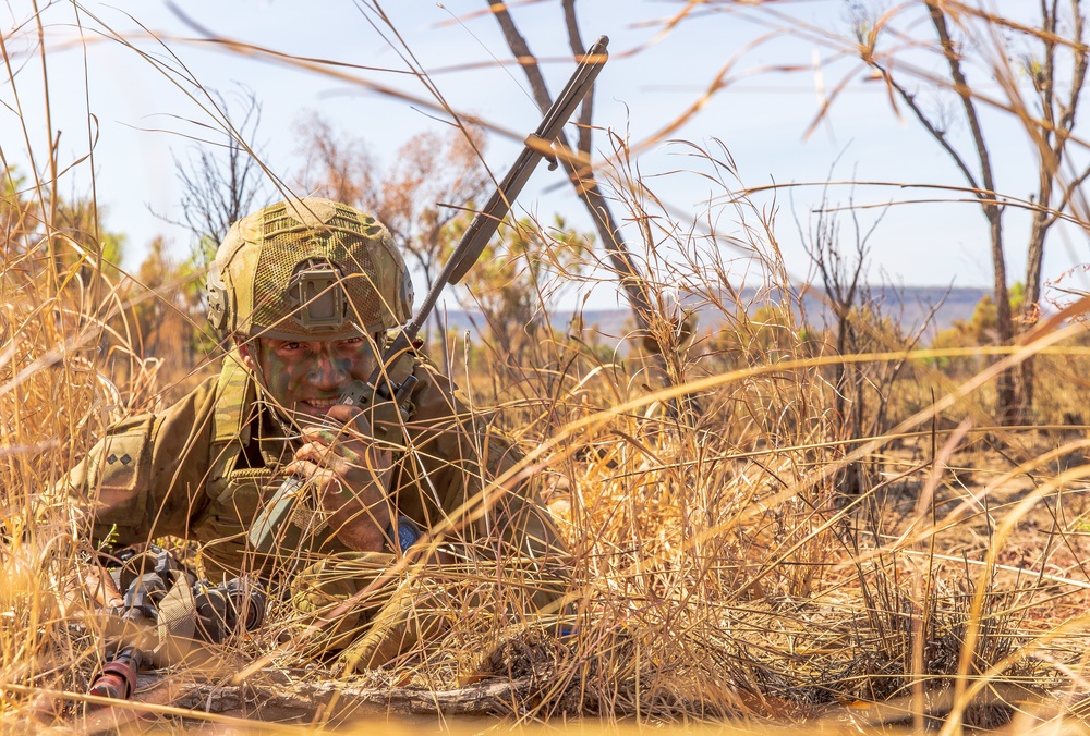 A call for fire is conducted during Exercise Koolendong