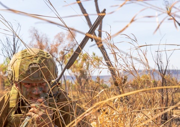 A call for fire is conducted during Exercise Koolendong