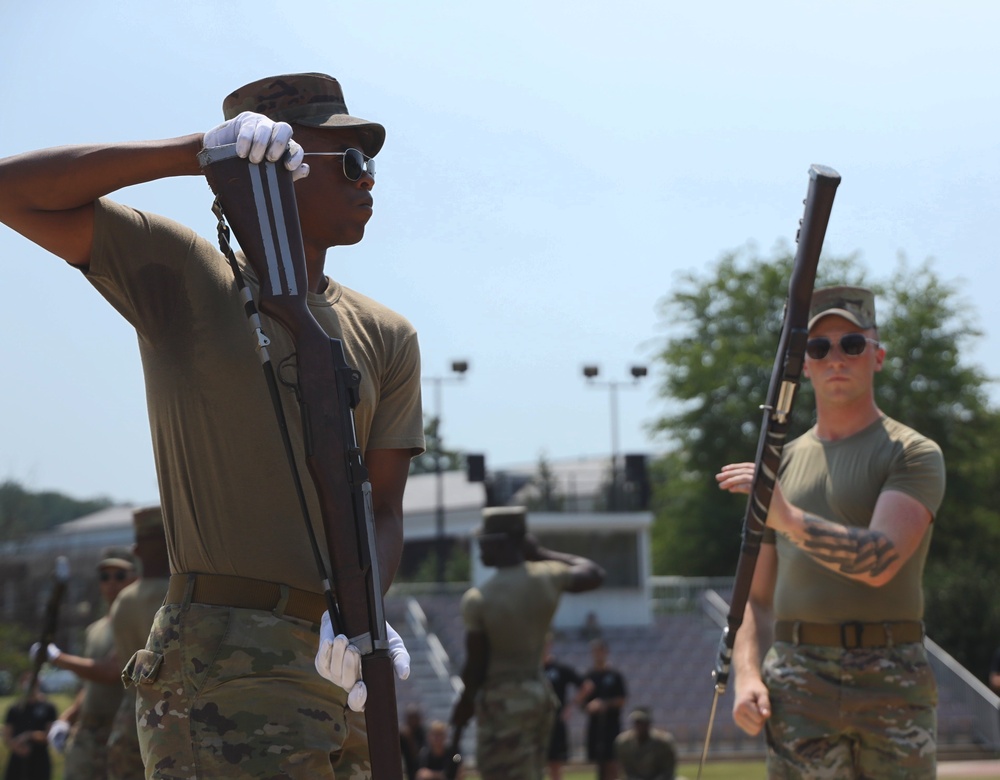 U.S. Air Force Honor Guard Drill hosted the U.S. Army Drill Team for a training and relationship-building event