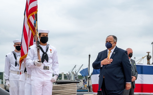 SECNAV Attends Commissioning Commemoration for USS Vermont (SSN 792)
