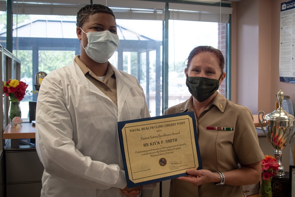 Cherry Point Clinic Staff Recognized for Excellence, Contributions to Patient Safety.