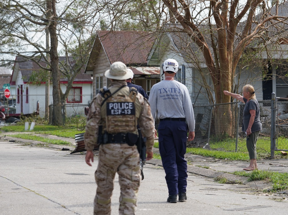 Texas Taskforce One Conducts Damage Assessments After Hurricane Ida Landfall