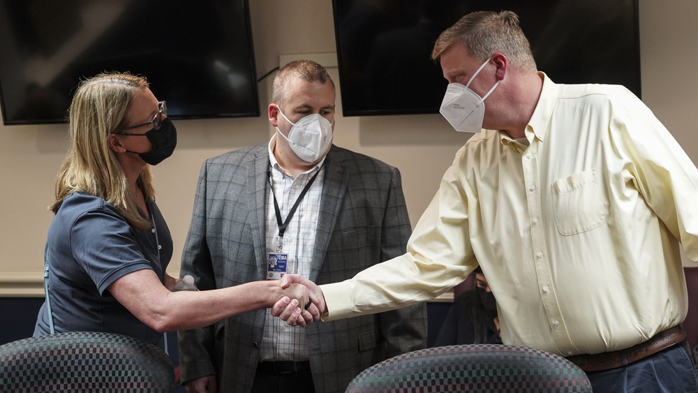 Deanne Criswell, FEMA Administrator Meets Staff at Emergency Operations Center in Tennessee