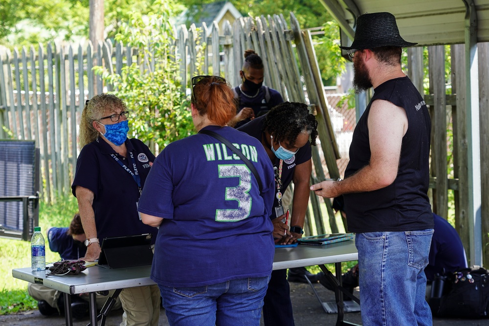 FEMA Disaster Survivor Assistants Speak To Flood Survivors