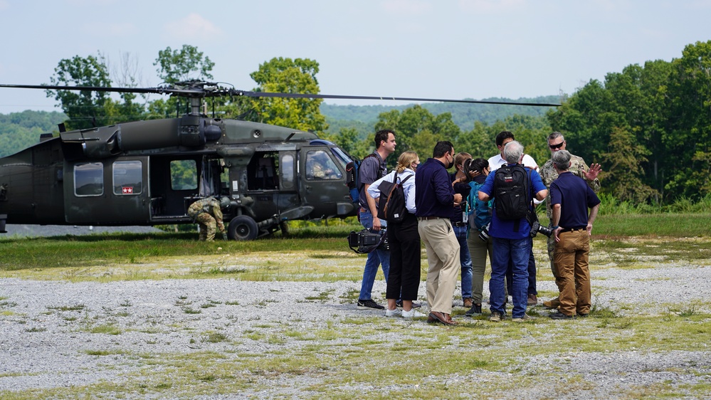 Press Arrives to Tour Flooded WaverlyWith Governor