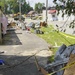 Flooded Neighborhood Street Debris