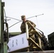 610th Engineer Company Soldiers unload signs at Fort McCoy