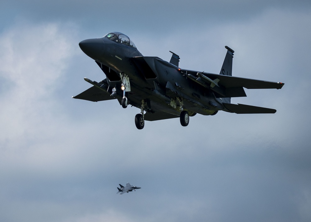 F-15E Strike Eagles Take off and Land at SJAFB