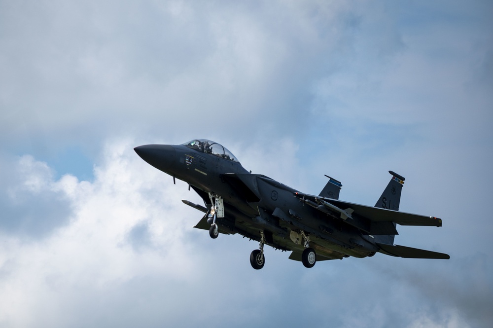 F-15E Strike Eagles Take off and Land at SJAFB