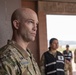 Garrison commander greets Airmen and Guardians during CBRN exercise