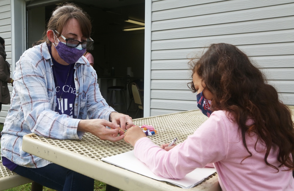 Volunteers play with Afghan Children