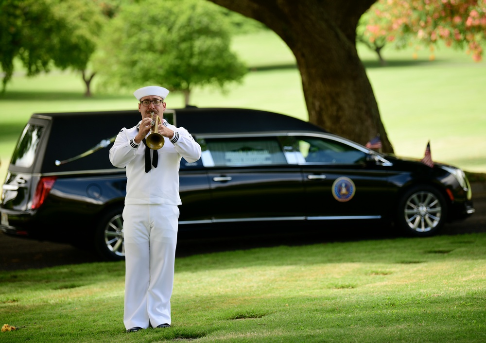 Funeral for USS Oklahoma sailor accounted for from WWII – WT1 Charles E. Hudson