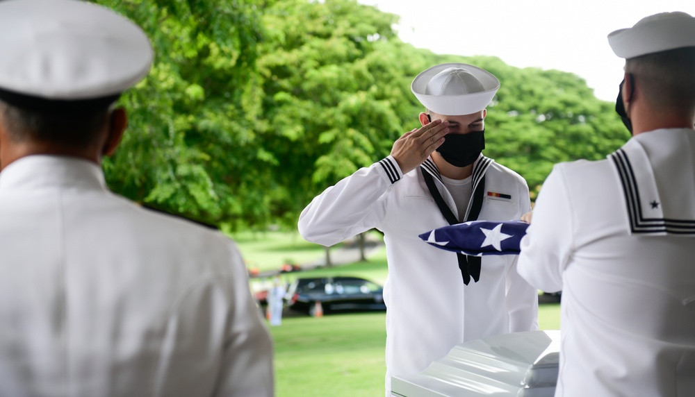 Funeral for USS Oklahoma sailor accounted for from WWII – WT1 Charles E. Hudson