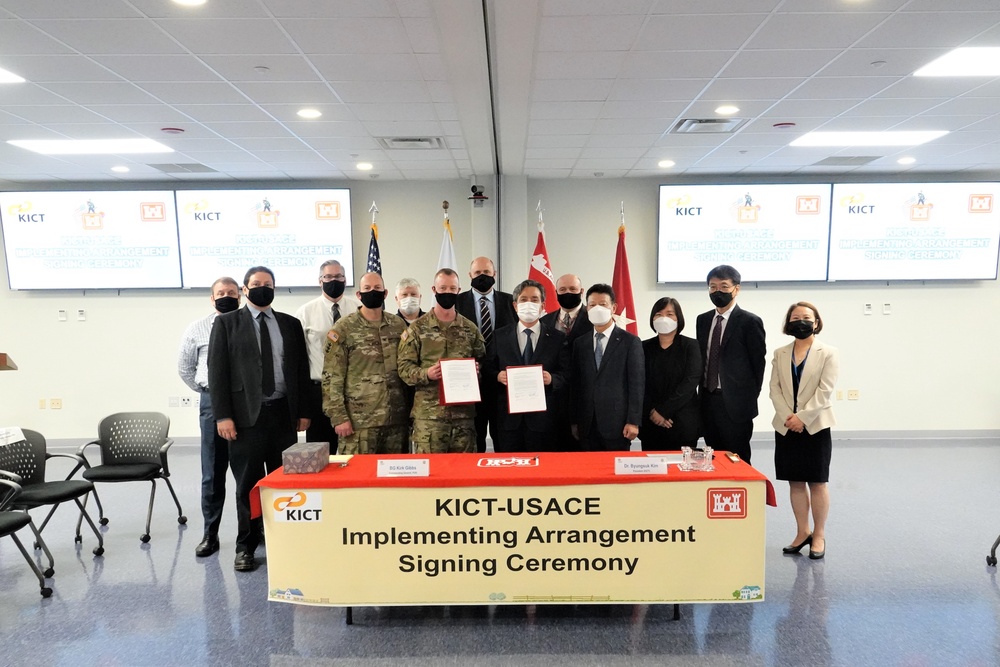 U.S. Army Corps of Engineers and Korea Institute of Civil Engineering and Building Technology (KICT) sign Implementing Arrangement