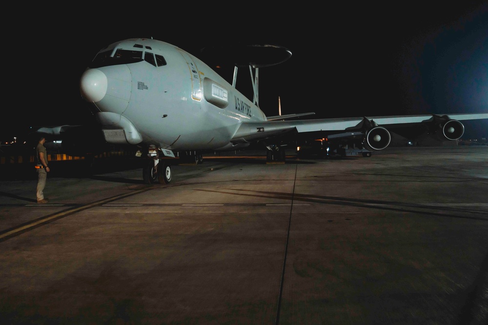 E-3 Sentry departs from ADAB