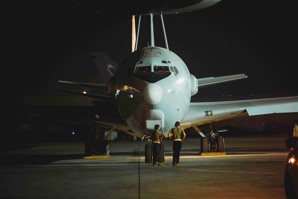 E-3 Sentry departs from ADAB