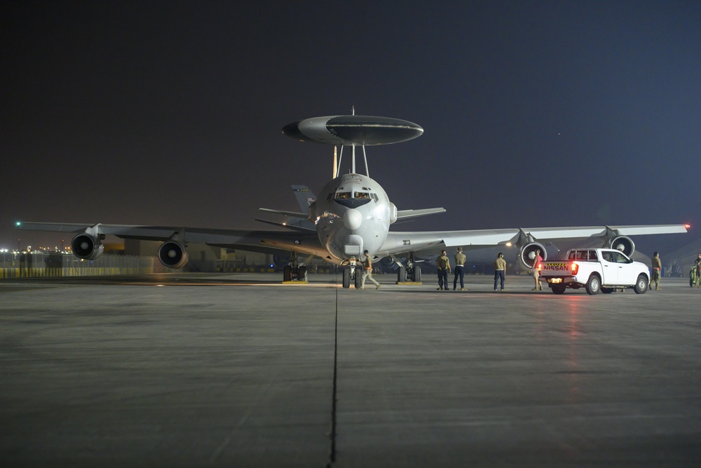 E-3 Sentry departs from ADAB