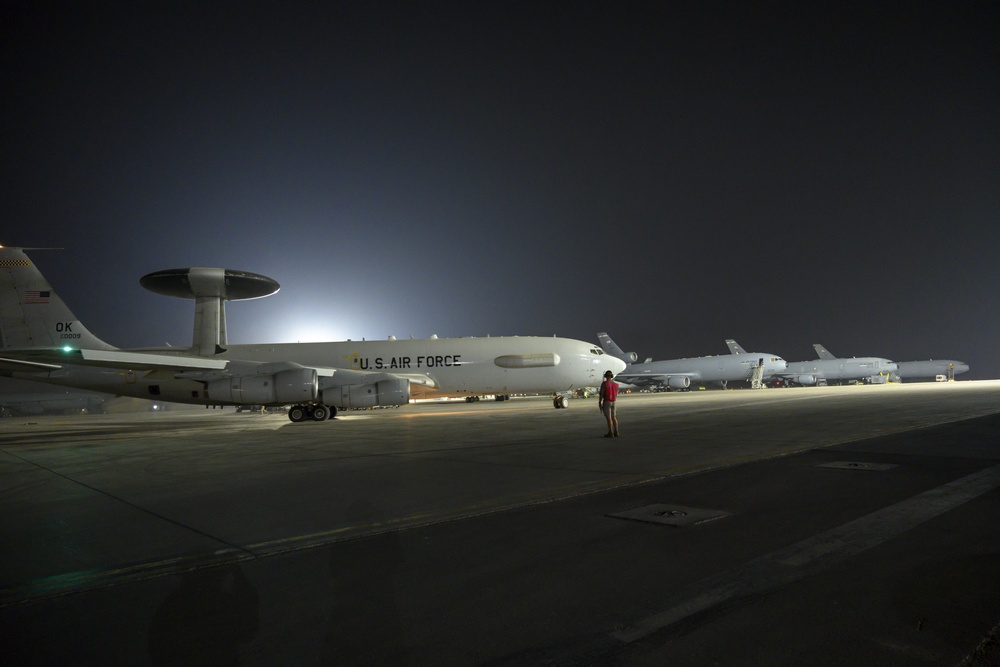 E-3 Sentry departs from ADAB