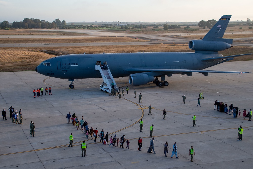 Evacuees from Afghanistan Arrive at Naval Station Rota