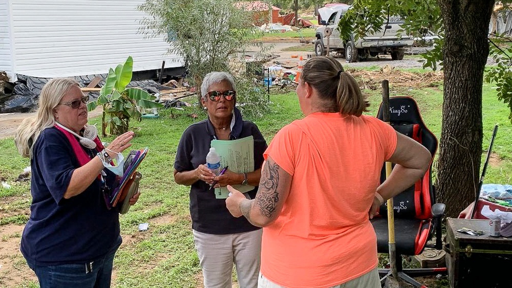 FEMA Going Door-To-Door Speaking With Survivors