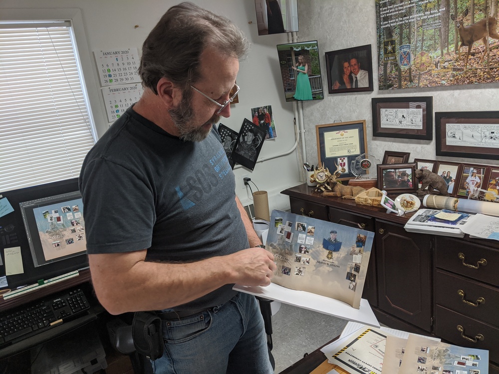 Atkins memorial display a labor of love for Fort Drum PW illustrator