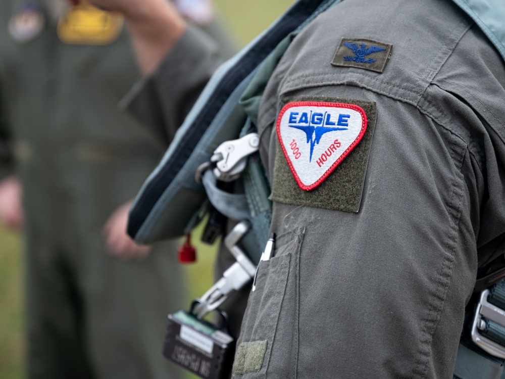 Liberty Wing commander achieves 1,000 flying hours in F-15 aircraft