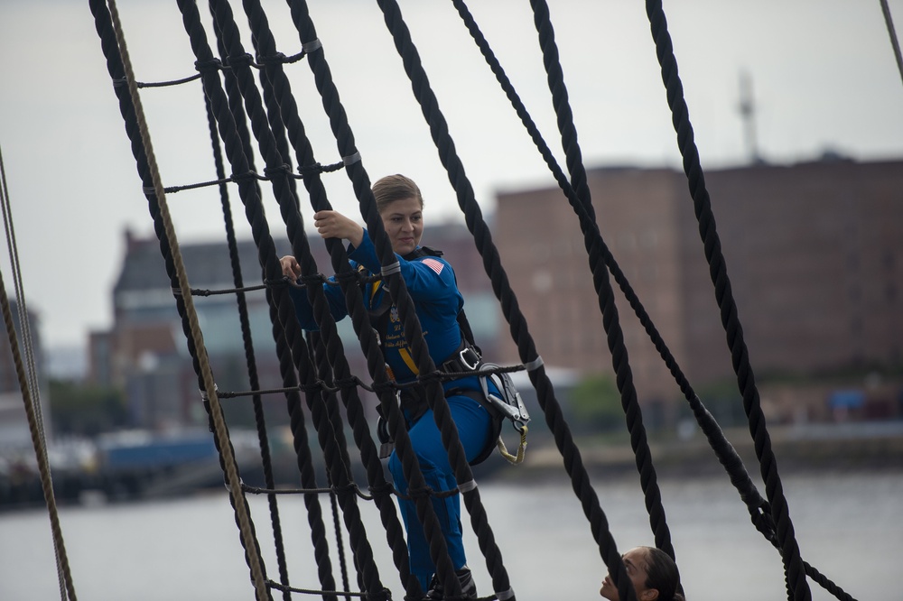 Blue Angels visit USS Constitution