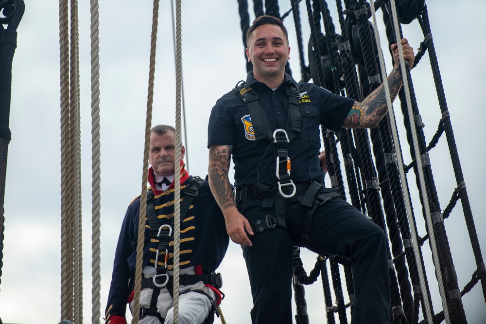 Blue Angels visit USS Constitution