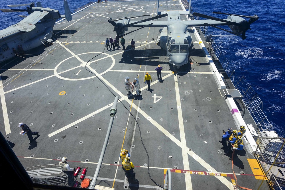 USS John P. Murtha (LPD 26) Flight Deck Crash and Salvage Drill