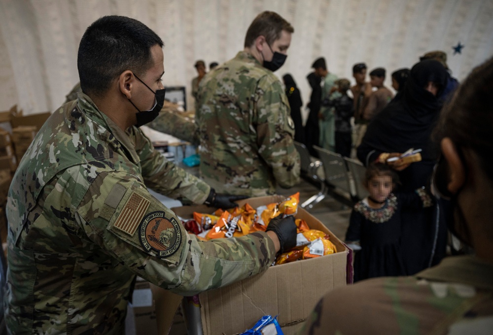 Afghanistan evacuation efforts at Ali Al Salem Air Base