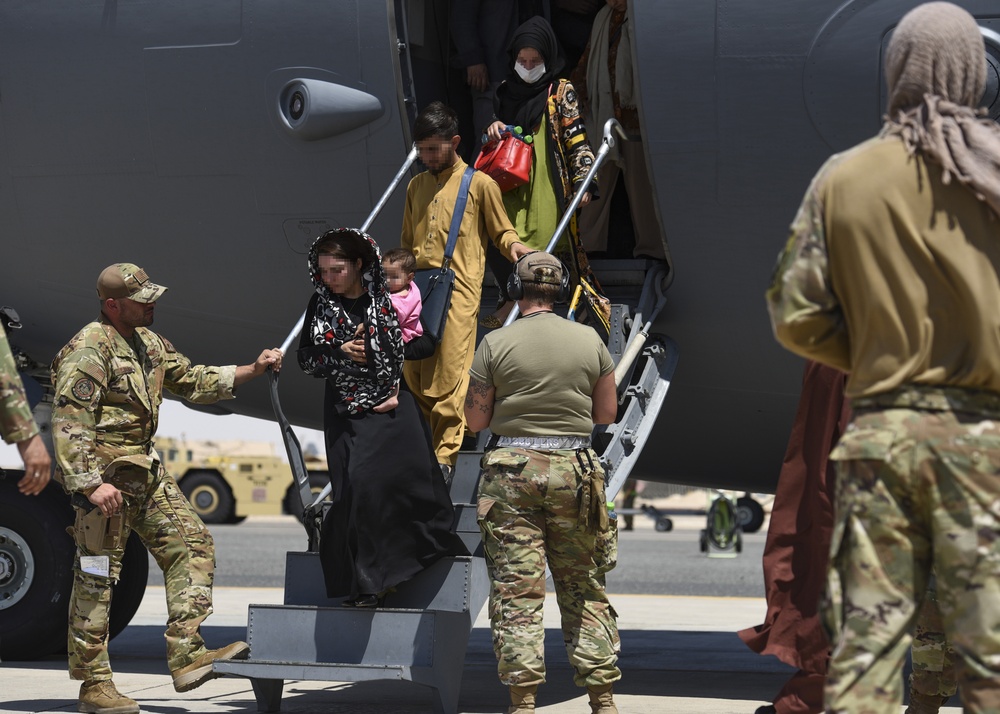 Evacuation at Hamid Karzai International Airport