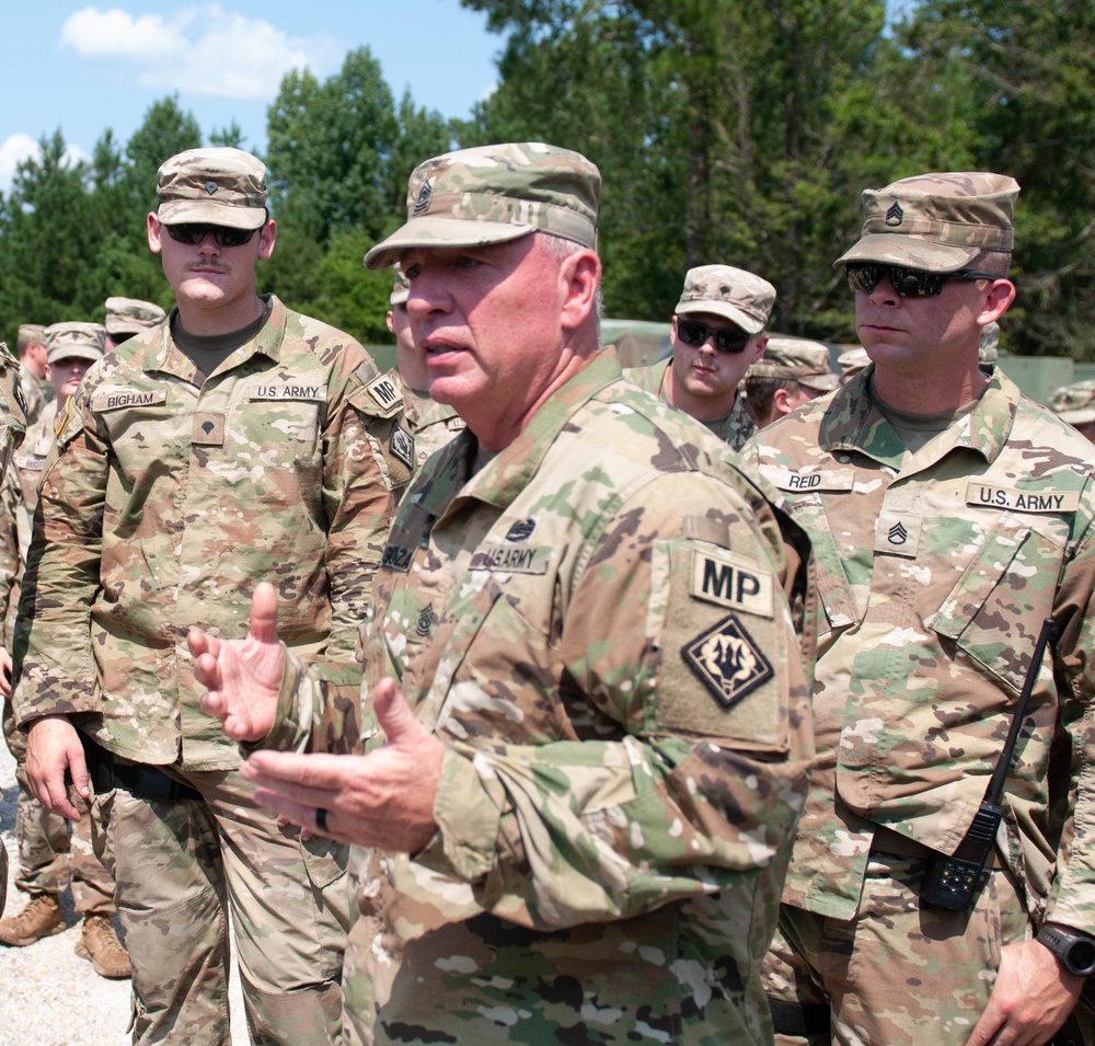 Command Sgt. Maj. Goza Address the Troops