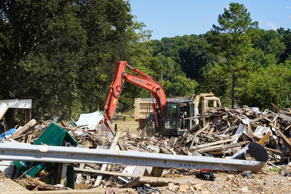 Debris From Flooding Being Collected