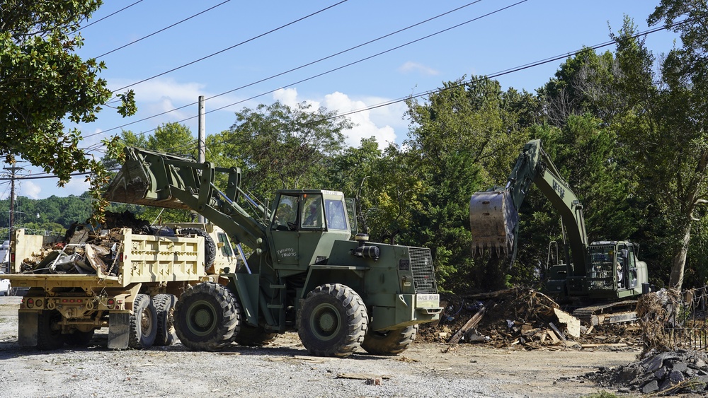 National Guard Engaged In Removing Debris