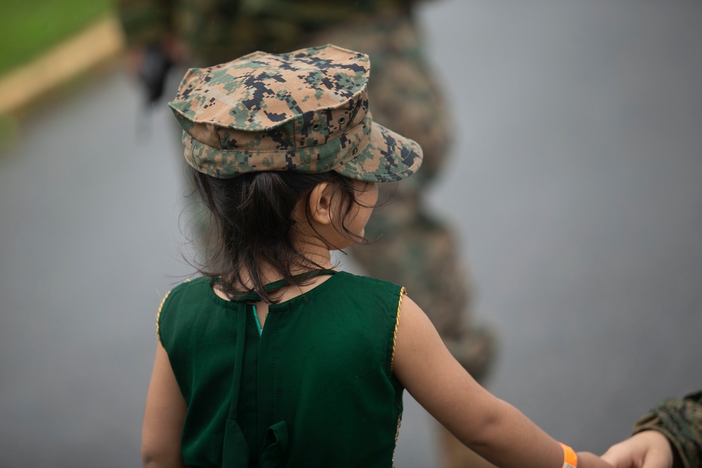 U.S. Marines Interact with Afghan Children