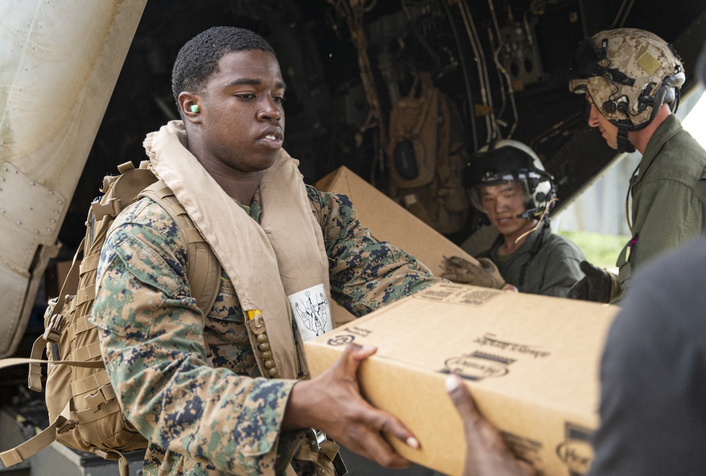 Marines with 2nd Marine Aircraft Wing provide humanitarian aid to Haiti