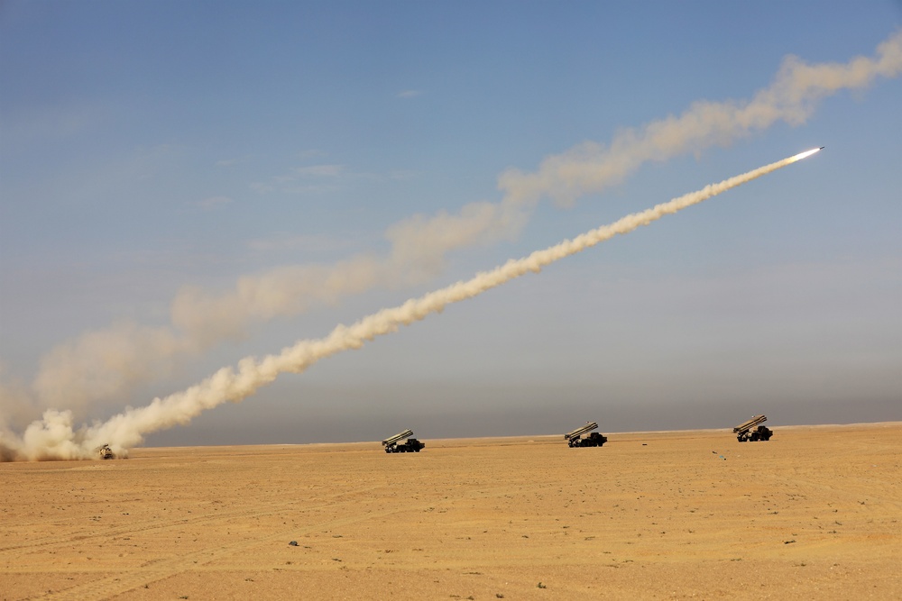 High Mobility Artillery Rocket System Firing