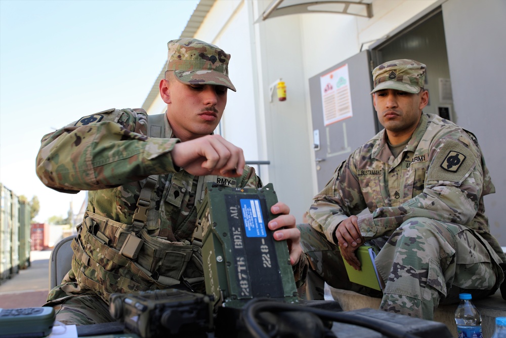 Members of the 130th Field Artillery Brigade compete in the best warrior competition